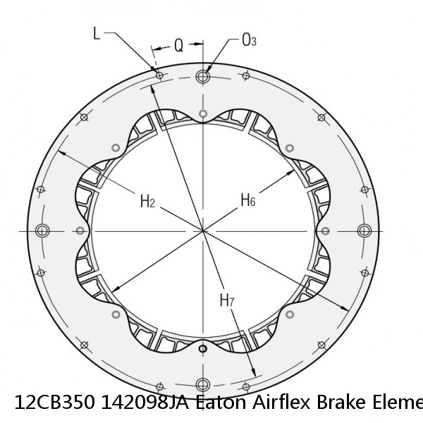 12CB350 142098JA Eaton Airflex Brake Element Clutches and Brakes