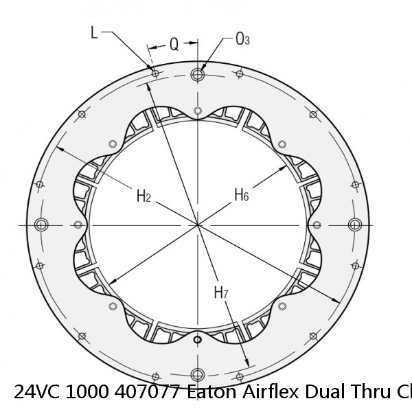 24VC 1000 407077 Eaton Airflex Dual Thru Clutches and Brakes