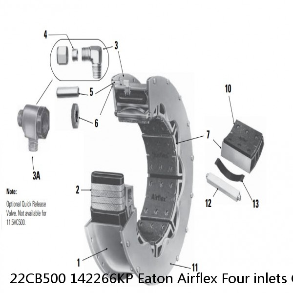 22CB500 142266KP Eaton Airflex Four inlets Clutches and Brakes #3 small image