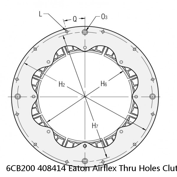 6CB200 408414 Eaton Airflex Thru Holes Clutches and Brakes
